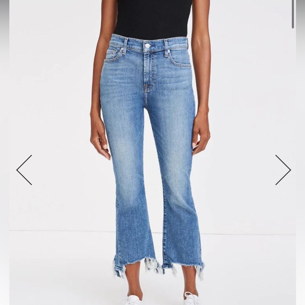 7 For All Mankind High-Waist Slim Kick Jeans - Sloane Vintage Wash